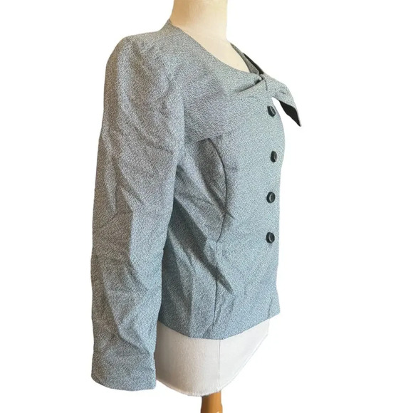 Vintage 1980s Cropped Jacket w Coquette Bow Detail - Picture 3 of 11